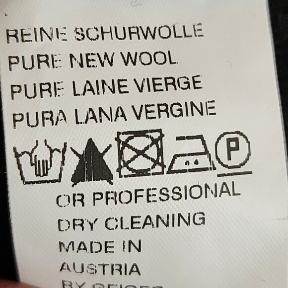 Geiger VTG Black Boiled Wool Blazer Skirt Suit Set - Picture 8 of 13